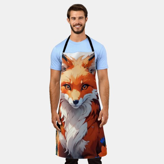 Tablier Renard à fleurs (Porté)