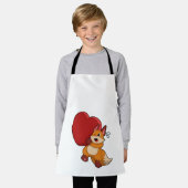 Tablier Renard à l'amour avec le coeur (Porté)