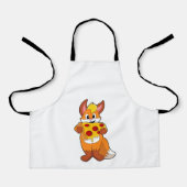 Tablier Renard avec pizza (Recto)