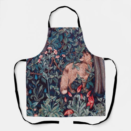 Tablier Renard dans la forêt, William Morris (Recto)