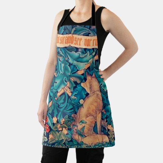 Tablier Renard dans la forêt, William Morris Apron (Insitu)