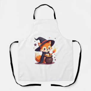 Tablier Renard de sorcière mignon � T-shirt d'animal magiq