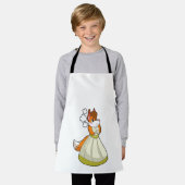 Tablier Renard en mariée avec une robe de mariée.PNG (Porté)