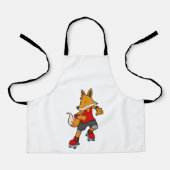 Tablier Renard en patinage avec roulettes (Recto)