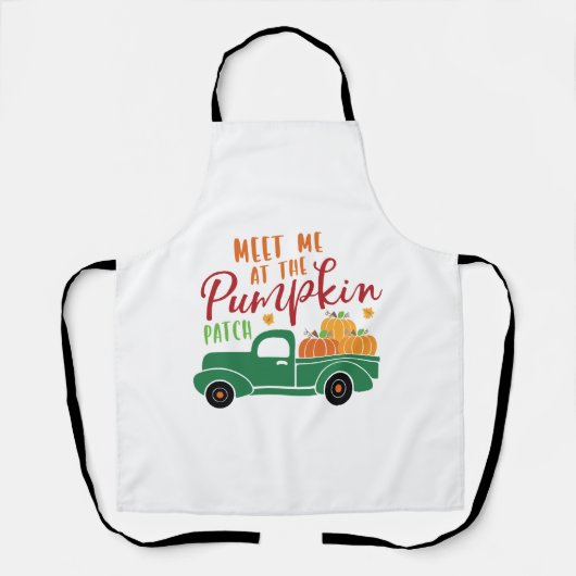 Tablier Rencontrez-Moi Au Patch Citrouille (Recto)