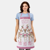 Tablier Renne de Noël Jingle & Mingle Personnalisé (Porté)