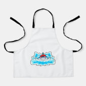 Tablier Requin à nager avec lunettes de natation (Recto)