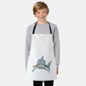 Tablier Requin au baseball avec batte de baseball (Porté)