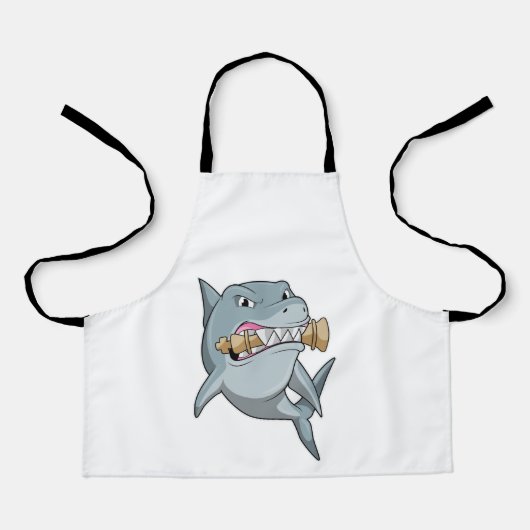 Tablier Requin aux échecs avec pièce d'échecs King (Recto)