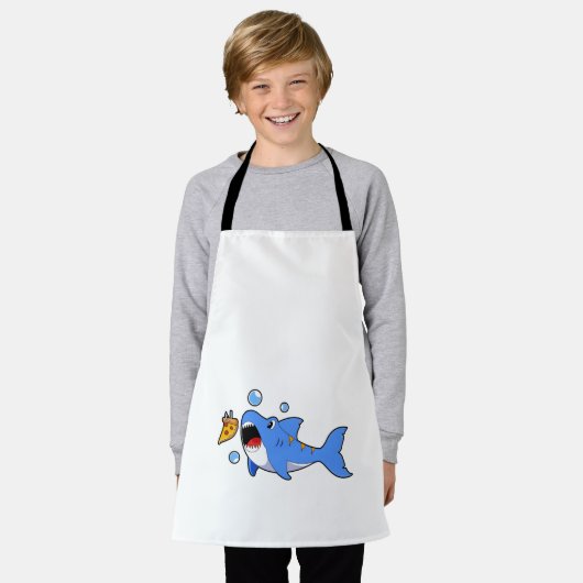 Tablier Requin avec pizza comme appât (Porté)