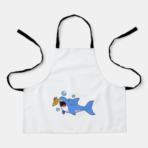 Tablier Requin avec pizza comme appât