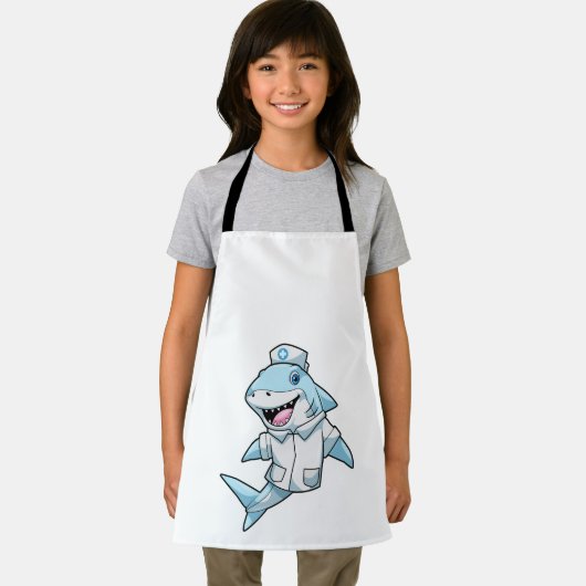 Tablier Requin comme infirmière avec manteau (Insitu)