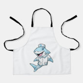 Tablier Requin comme infirmière avec manteau (Recto)