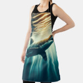 Tablier Requin dans la mer bleue profonde & soleil (Insitu)