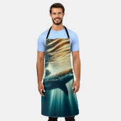 Tablier Requin dans la mer bleue profonde & soleil (Porté)