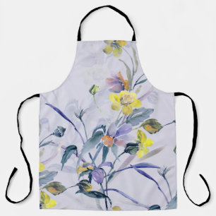 Tablier Ressort fleur sauvage, motif naturel sans soudure.
