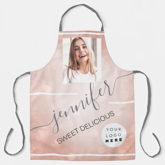 Tablier Restaurant Cakes Restauration Photo Logo Nom du Ro (Recto)