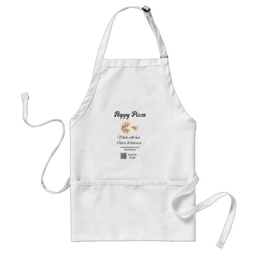 Tablier Restaurant de pizzas café pizzeria scannez le code (Devant)