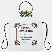 Tablier Restaurant personnalisé Joyeux Noël (Recto)