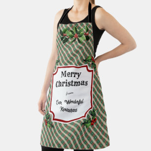 Tablier Restaurant personnalisé Noël Plat