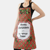 Tablier Restaurant personnalisé Noël Rouge Plat (Insitu)