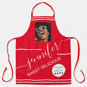 Tablier Restaurant Restauration Photo Logo Café Shop Roug