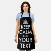 Tablier Restez calme et continuez - Créez votre propre (Porté)
