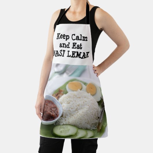 Tablier Restez calme et mangez l'apron Nasi Lemak (Insitu)