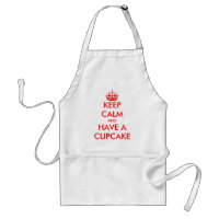 Restez calme et prenez un cupcake cuire à l'apron