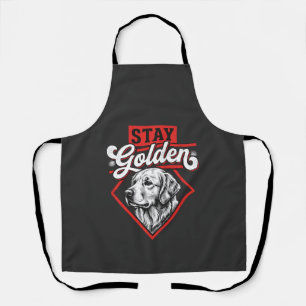 Tablier Restez Golden Retriever doré