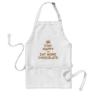 Tablier Restez heureux et mangez de plus de chocolat