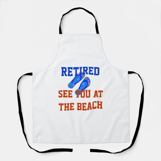 Tablier Retraité - À vous revoir à la plage (Recto)