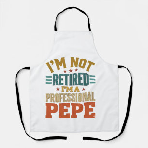 Tablier Retraite Professionnelle Pepe Typographie Vintage