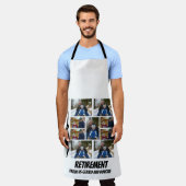 Tablier Retraite simple personnalisée 9 Photo Collage (Porté)