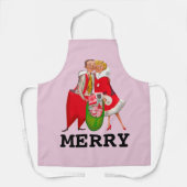 TABLIER RETRO 1950' COUPLE MERRY CHRISTMAS APRON (Recto)