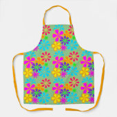 Tablier Retro 1970 Flwoer Power Green (Recto)