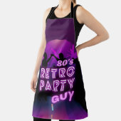 Tablier Retro 80 s Disco Dance Party Neon Purple Funky (Insitu)