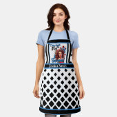 Tablier Retro American Pinup_ Pas pour tout le monde (Porté)