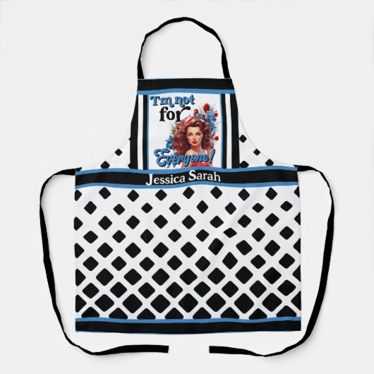 Tablier Retro American Pinup_ Pas pour tout le monde (Recto)