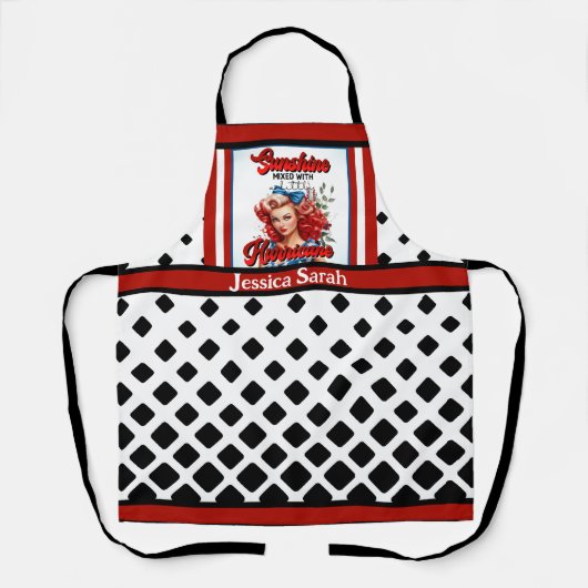 Tablier Retro Americana Pinup_ Sunshine Mixte (Recto)