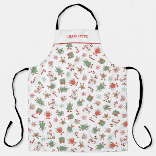 Tablier Retro Chillin' avec mes neiges Noël