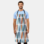 Tablier Rétro du milieu du siècle, goutte forme motif. (Porté)