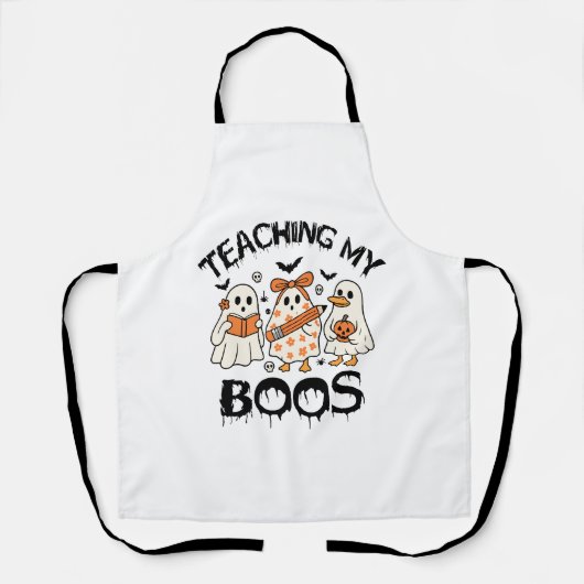 Tablier Retro Enseigner Mes Boos Halloween (Recto)