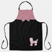 Tablier Retro Fee Pink Poodle et Polka Dot (Recto)