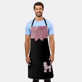 Tablier Retro Fee Pink Poodle et Polka Dot (Porté)