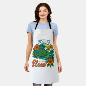 Tablier Retro Funny Turtle Shell Oui C'Est L'Été (Porté)