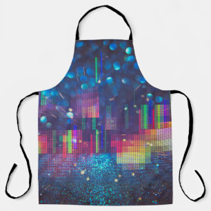 Tablier Rétro futuriste : 80's Neon Geometry.