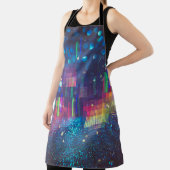 Tablier Rétro futuriste : 80's Neon Geometry. (Insitu)