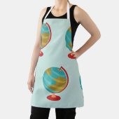 Tablier Retro Globe Illustration Vintage Earth Map (Insitu)