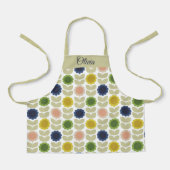 Tablier Retro Groovy Summer Flowers Stems (Recto)